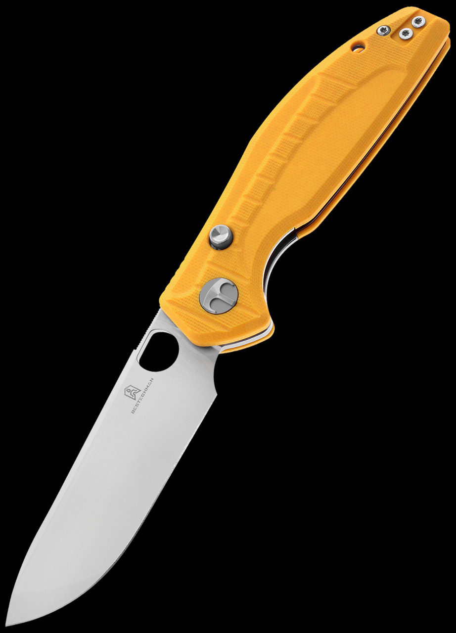 Bestechman Angry Owl Folding Knife Yellow