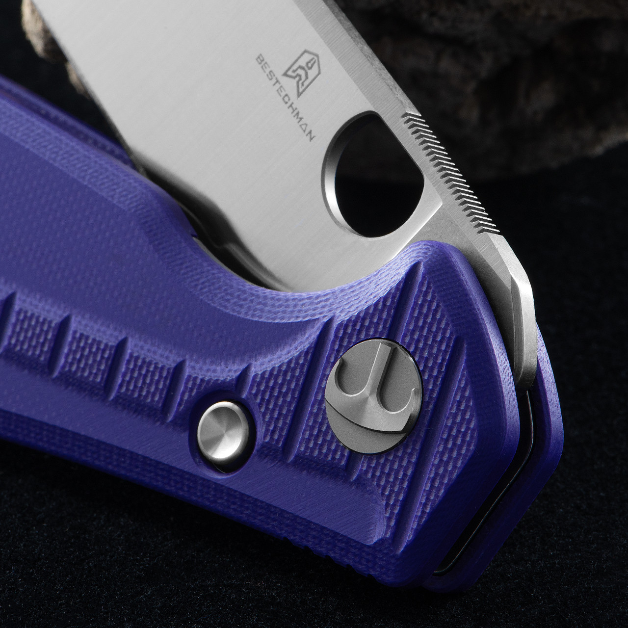 Bestechman Angry Owl Folding Knife Purple