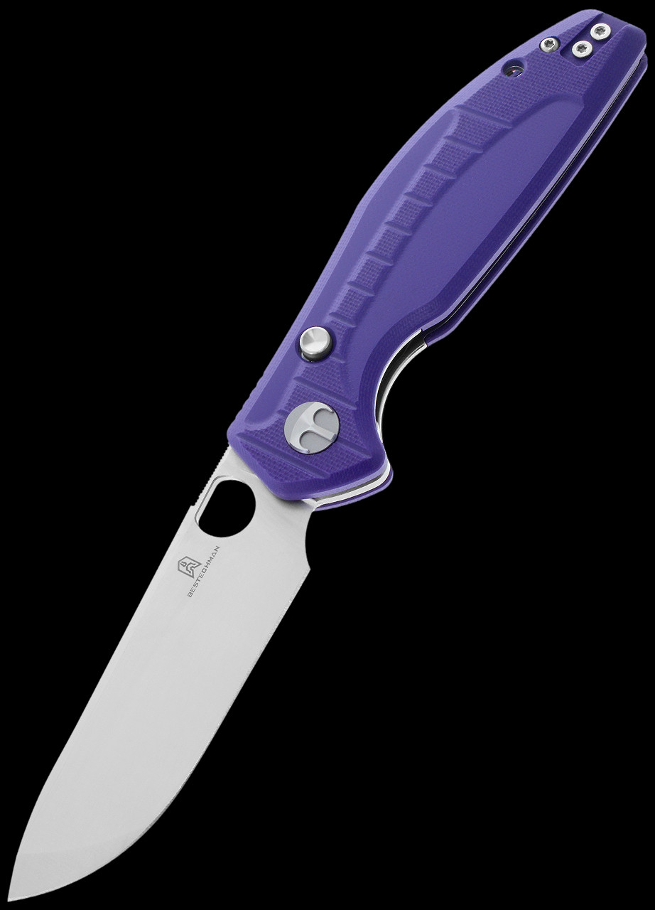 Bestechman Angry Owl Folding Knife Purple