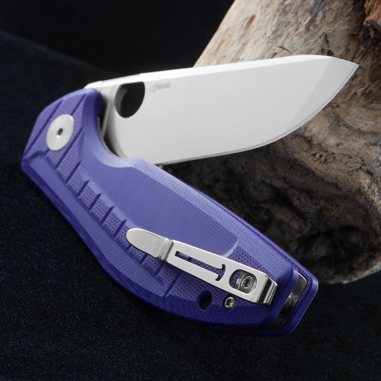 Bestechman Angry Owl Folding Knife Purple