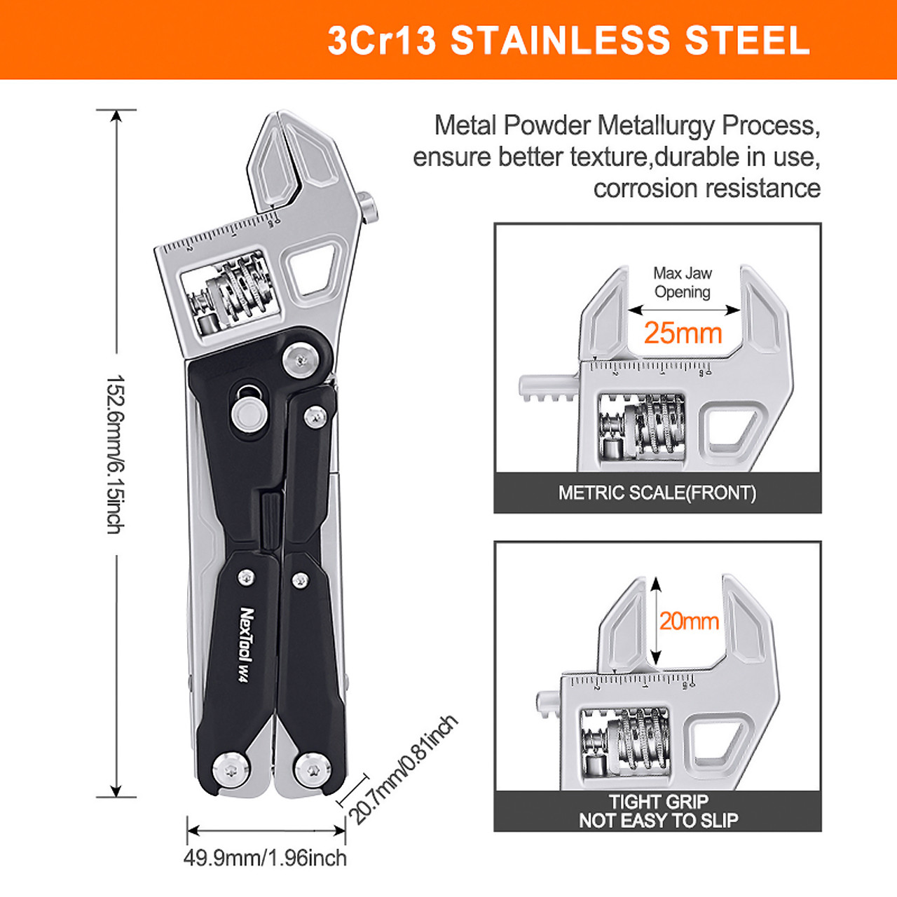 Nextool Adjustable Wrench W4 Multi-tool