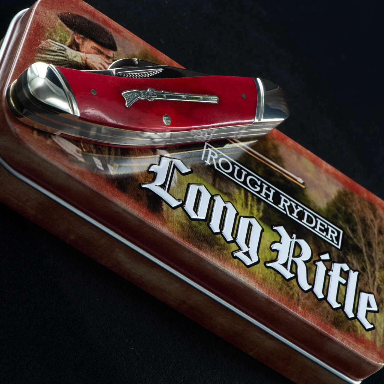 Rough Ryder Long Rifle Red Bone Sowbelly Folding Knife