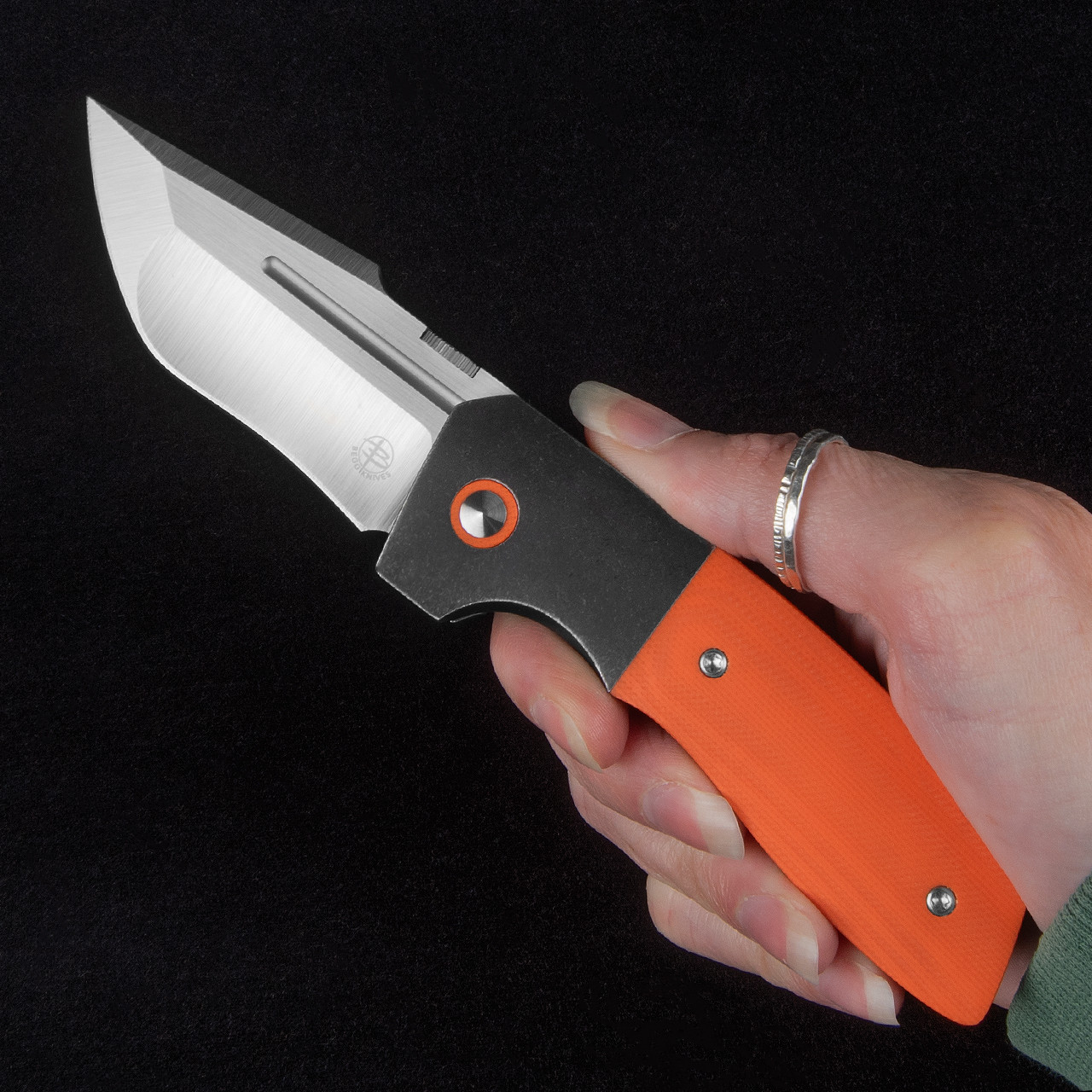 Begg One Bolster Lock Folding Knife Orange