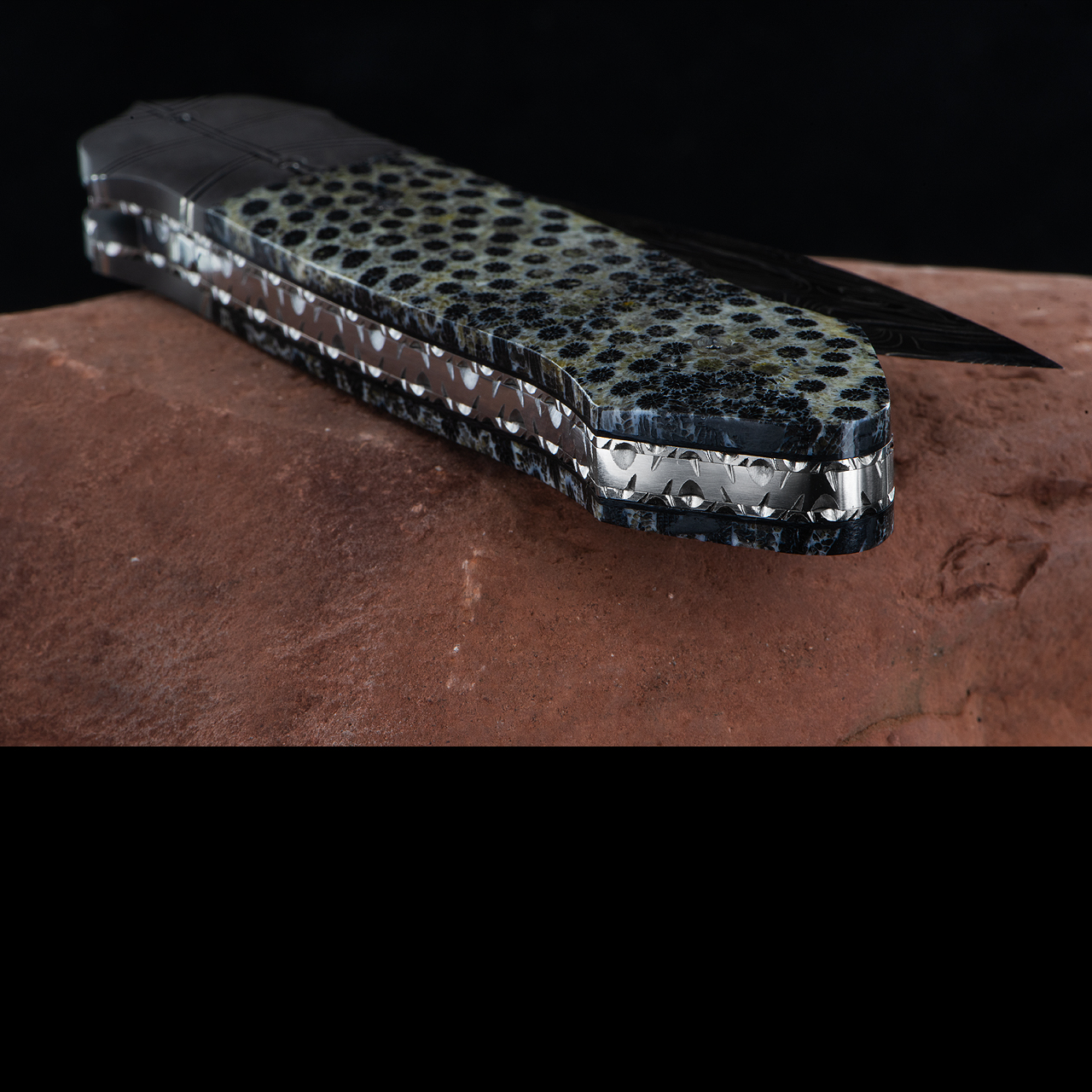 David Steier Custom Knives Coral Folding pocket knife