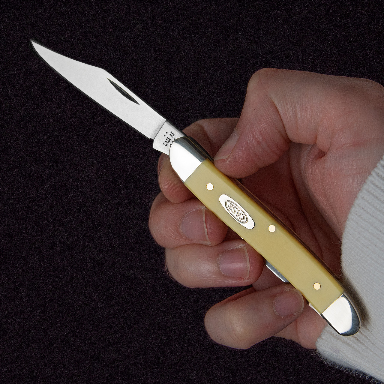 Case Pen Knife Yellow Folding Knife