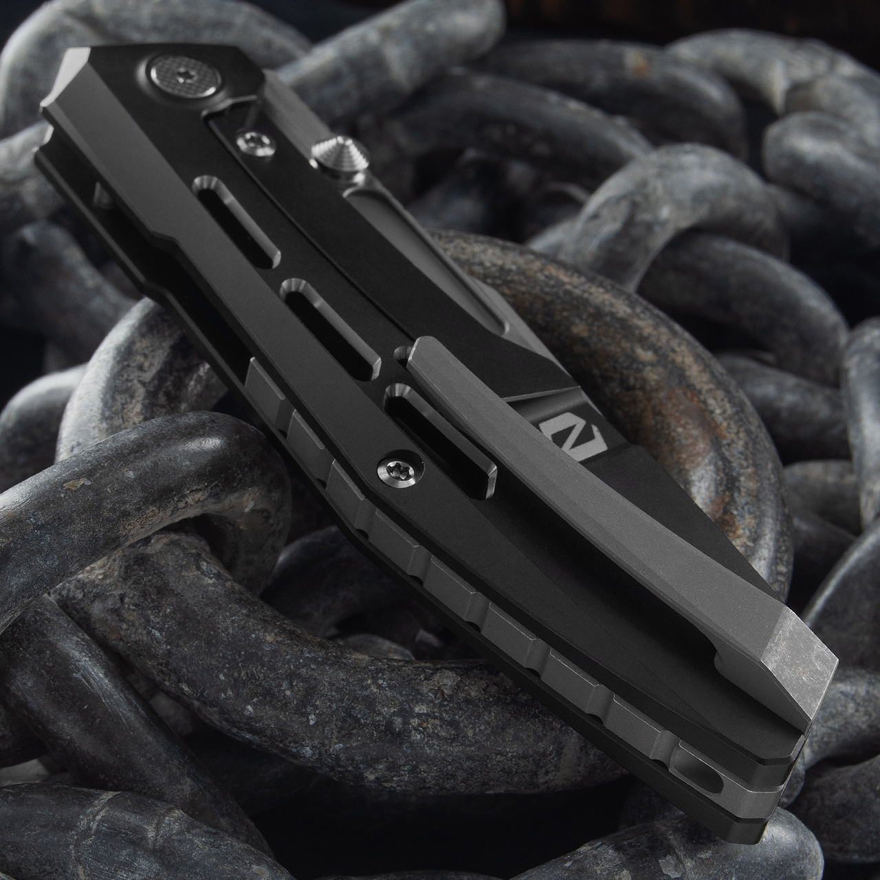 Null Raiden R2 Aero Dark Stonewashed Folding Knife