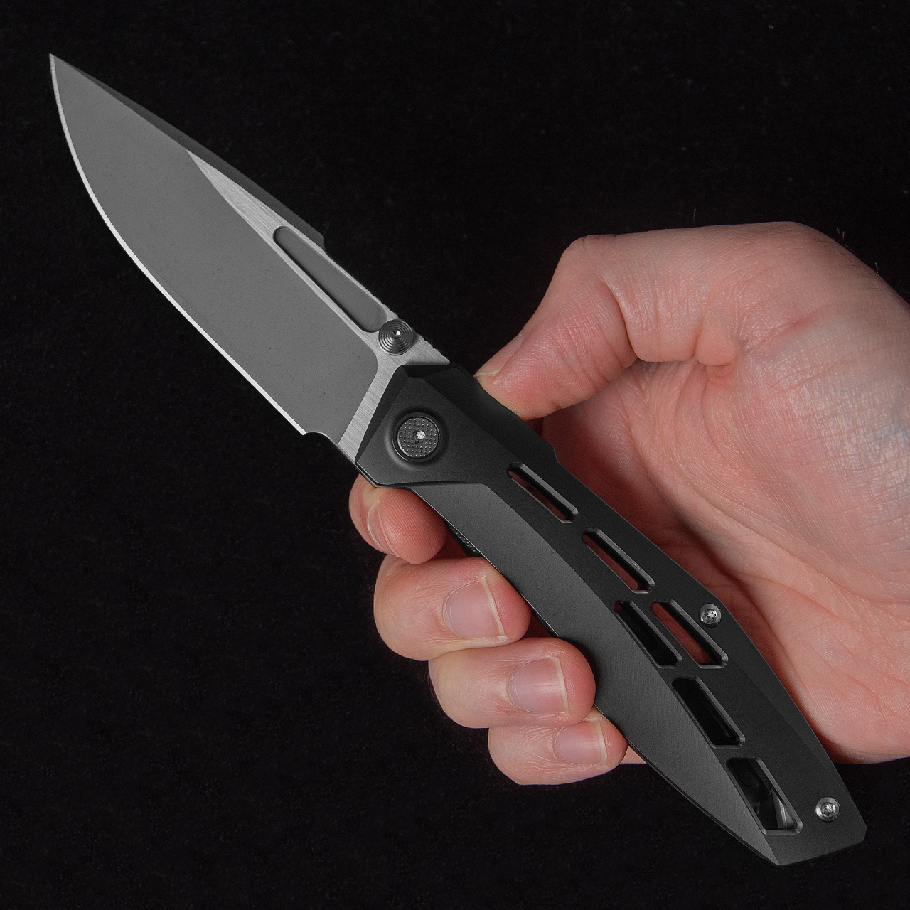 Null Raiden R2 Aero Dark Stonewashed Folding Knife