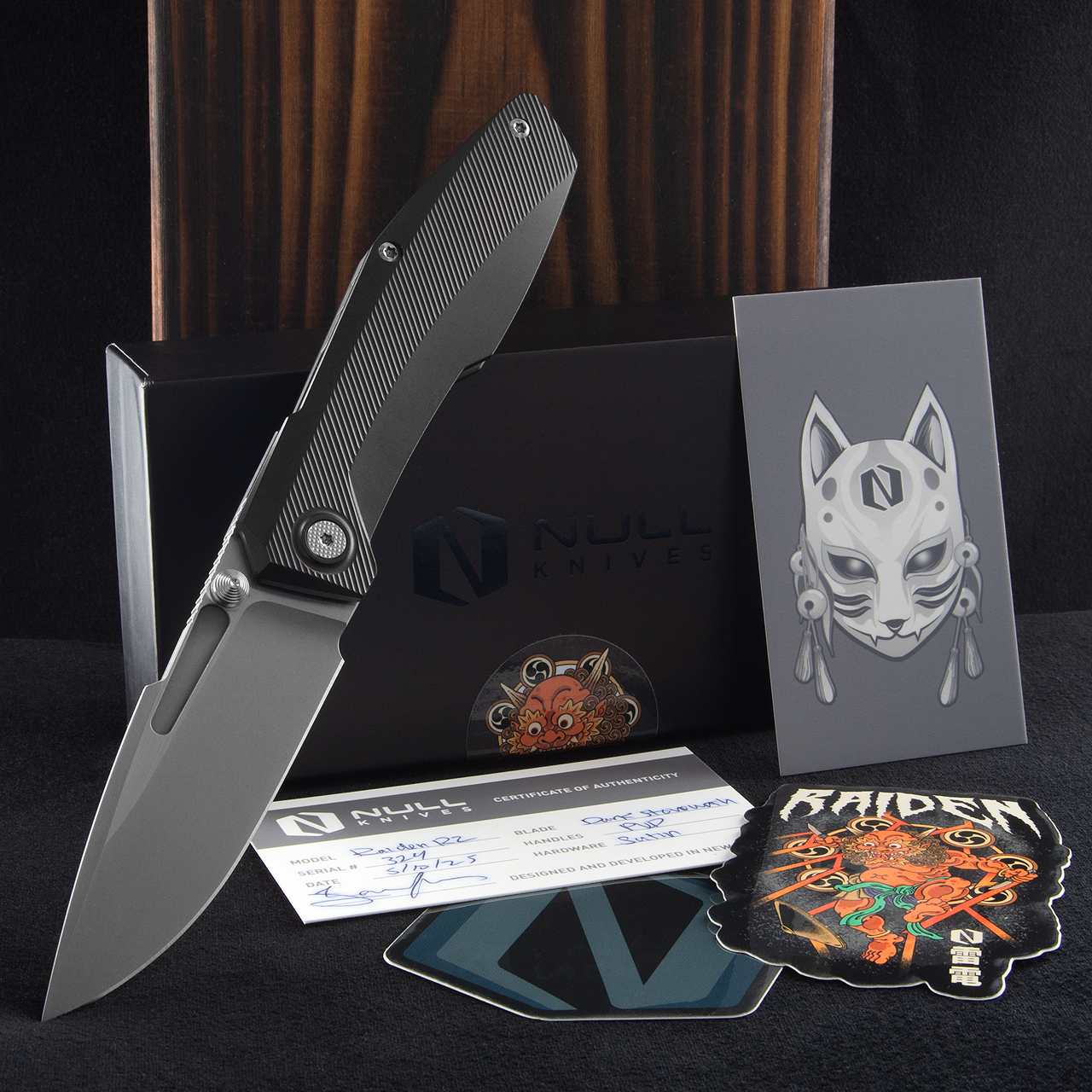 Null Raiden R2 Type S Dark Stonewashed Folding Knife