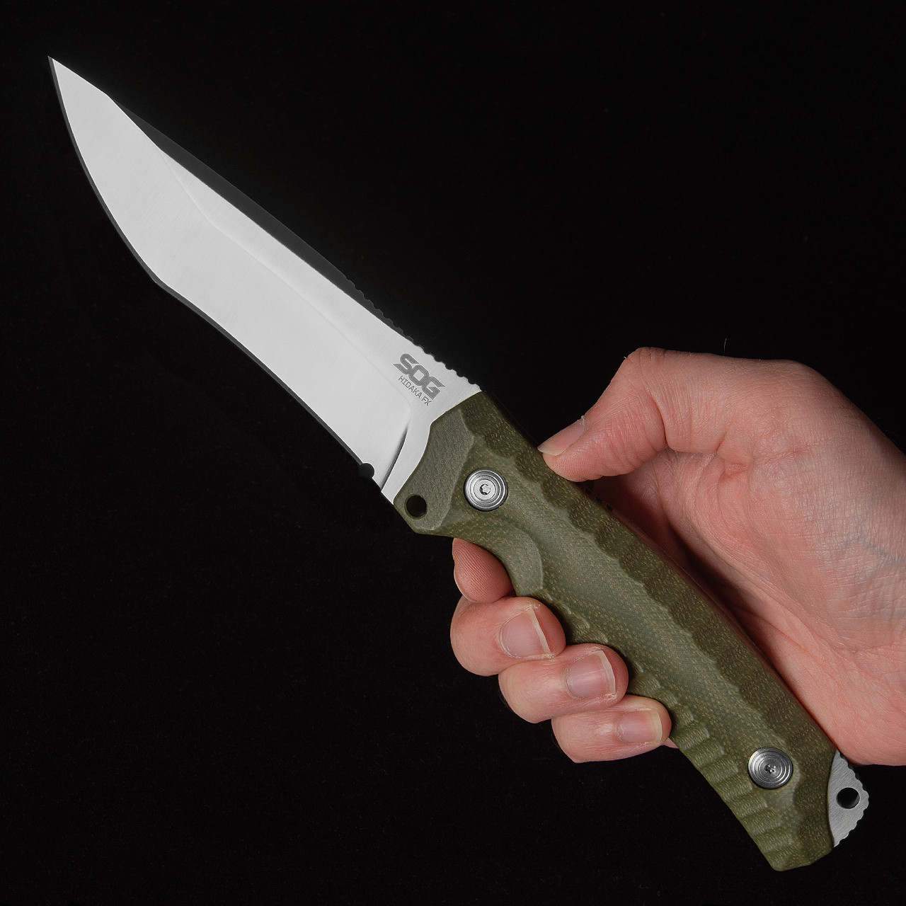 SOG Hidaka FX 3V Green Fixed Blade