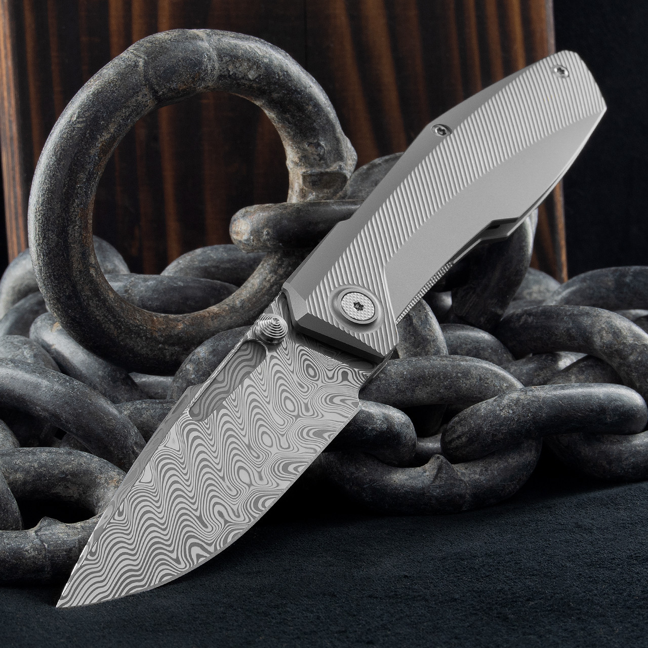 Null Raiden R2 Type S Damasteel Folding Knife
