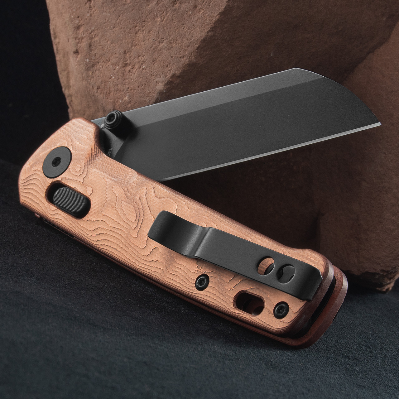 QSP Penguin Glyde Lock G10 Copper Foil Black Folding Knife