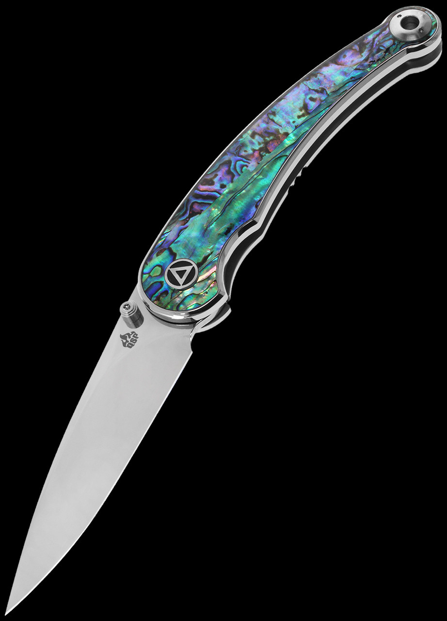 QSP Dolphin Abalone Folding Knife