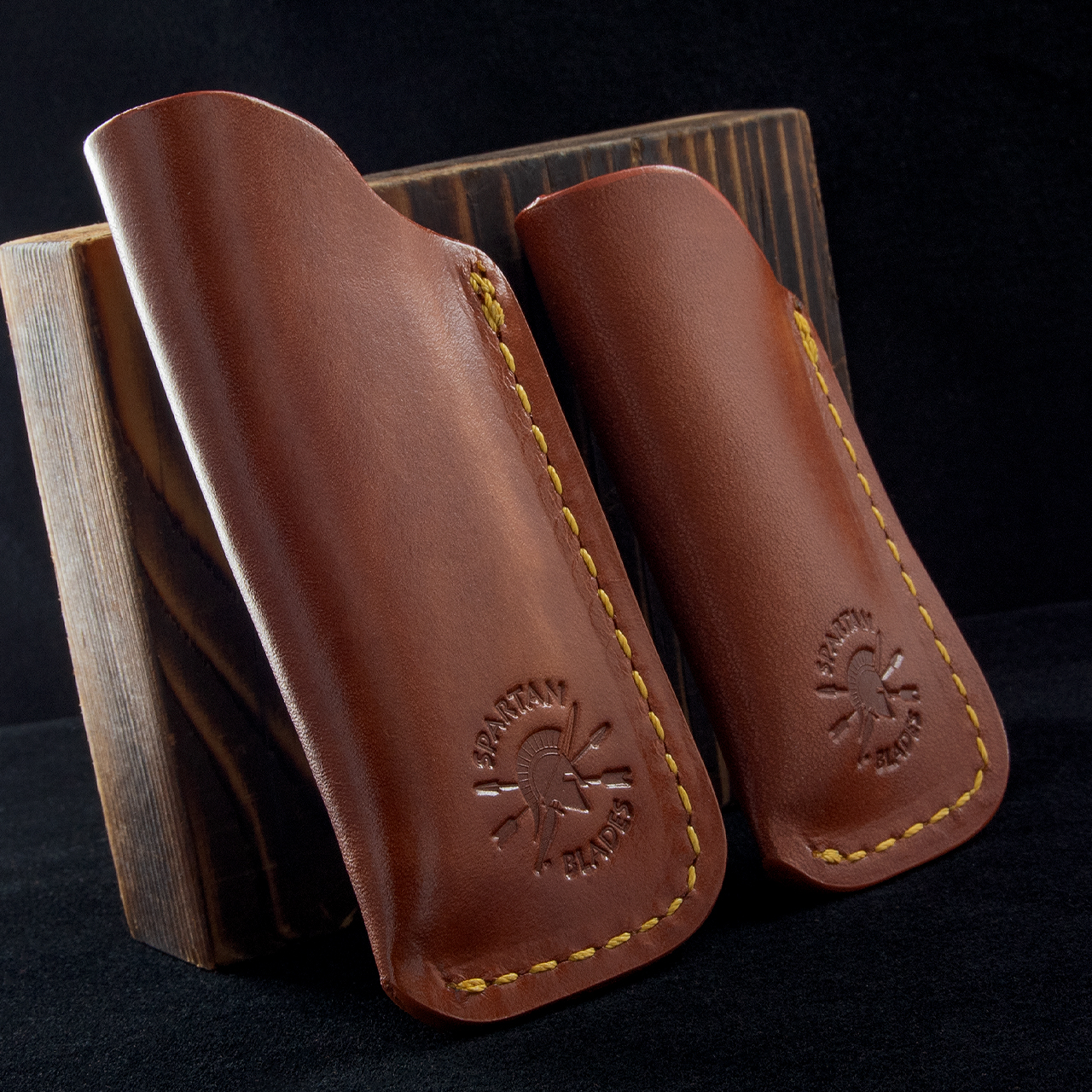 Spartan Leather Knife Slip - Large SHF Chestnut