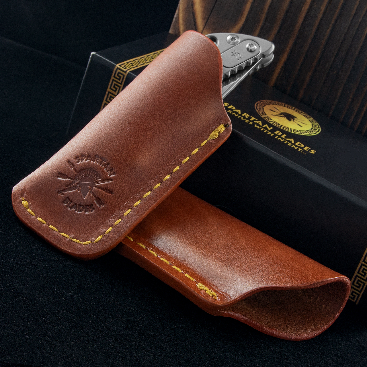 Spartan Leather Knife Slip - Small SHF 3.25 BLK