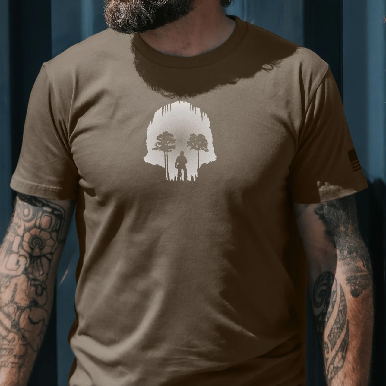 TAD Skull Cave T-Shirt Dark Earth