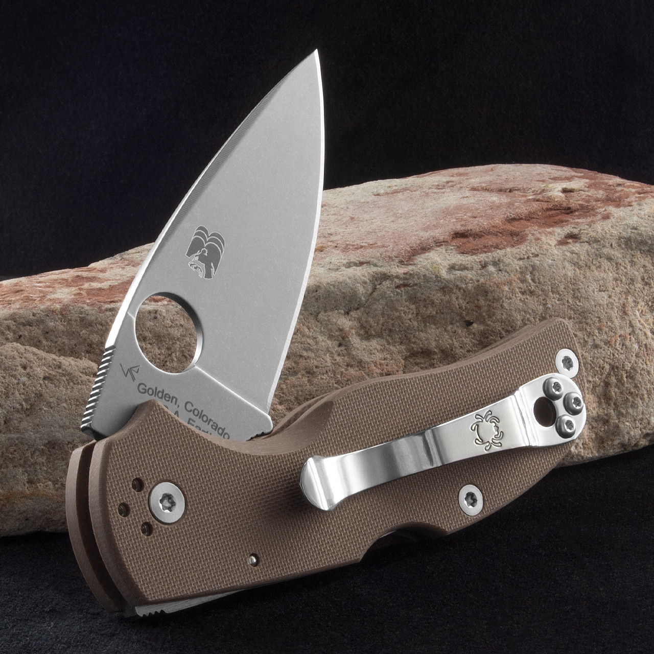 Spyderco Native 5 Brown G10 Sprint Run Folding Knife