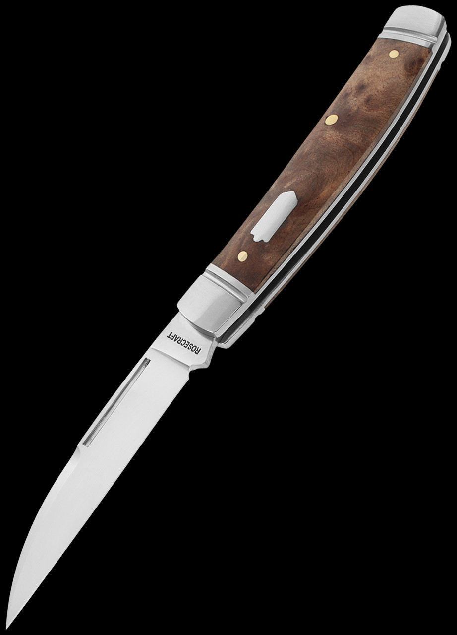 Rosecraft Mud Creek Congress Burlwood Folding Knife