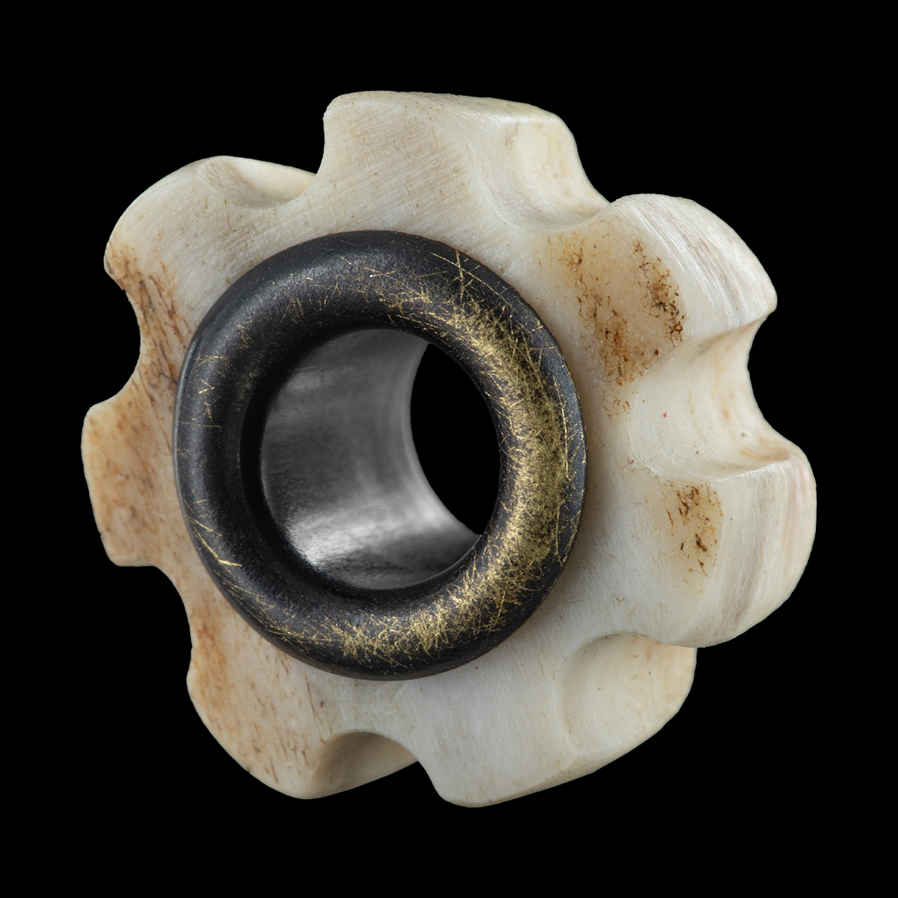 Ru Titley Deer Stag Cog Bead Leather Lanyard 14mm