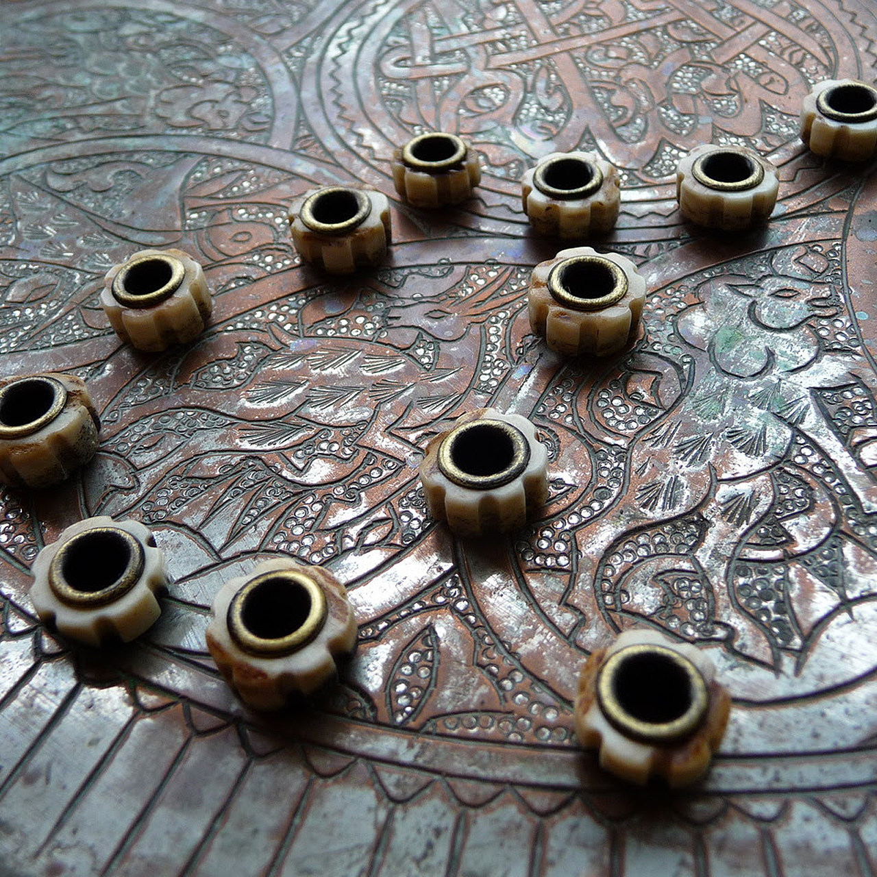 Ru Titley Deer Stag Cog Bead Leather Lanyard 14mm