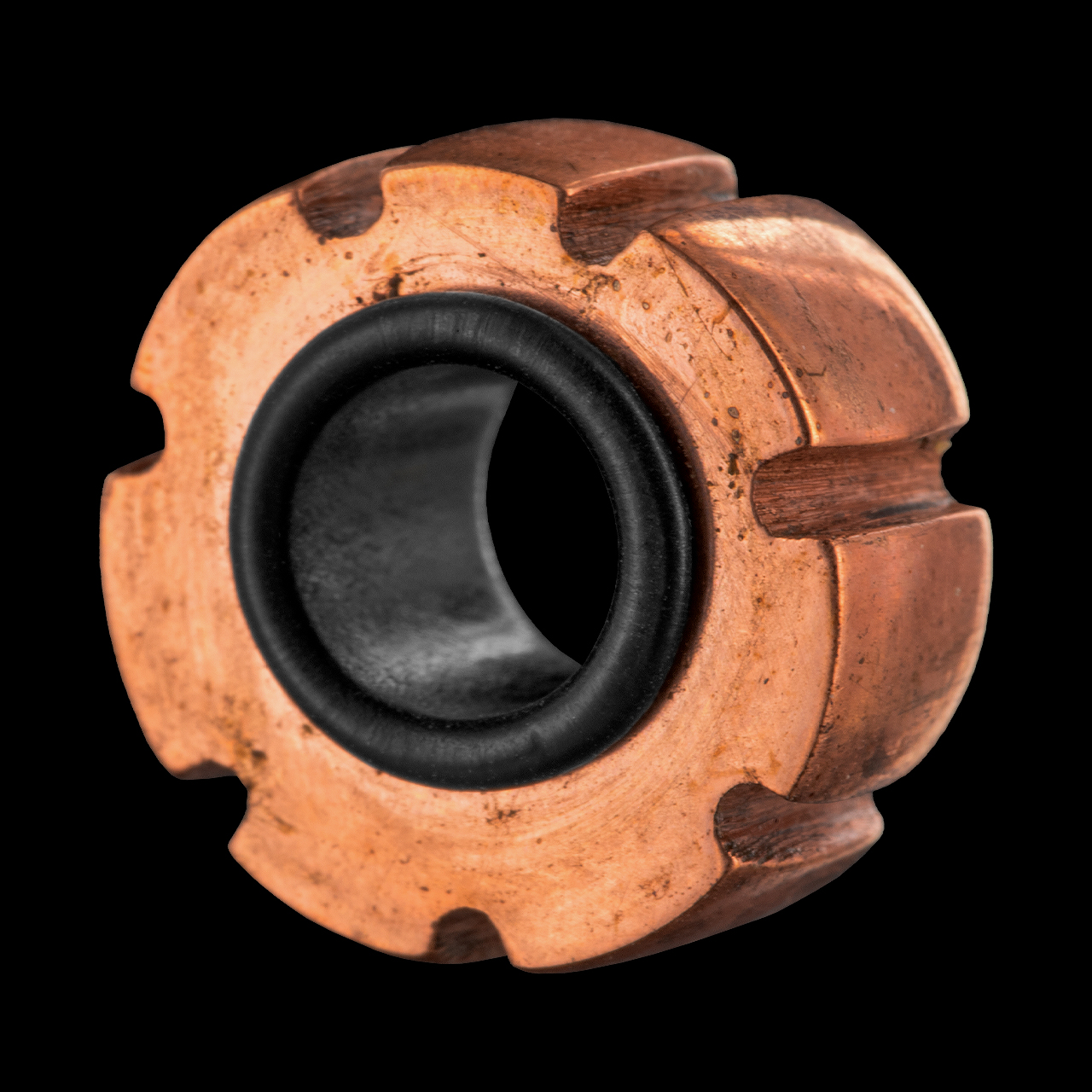 Ru Titley Copper EDC Cog Bead Raw 14mm