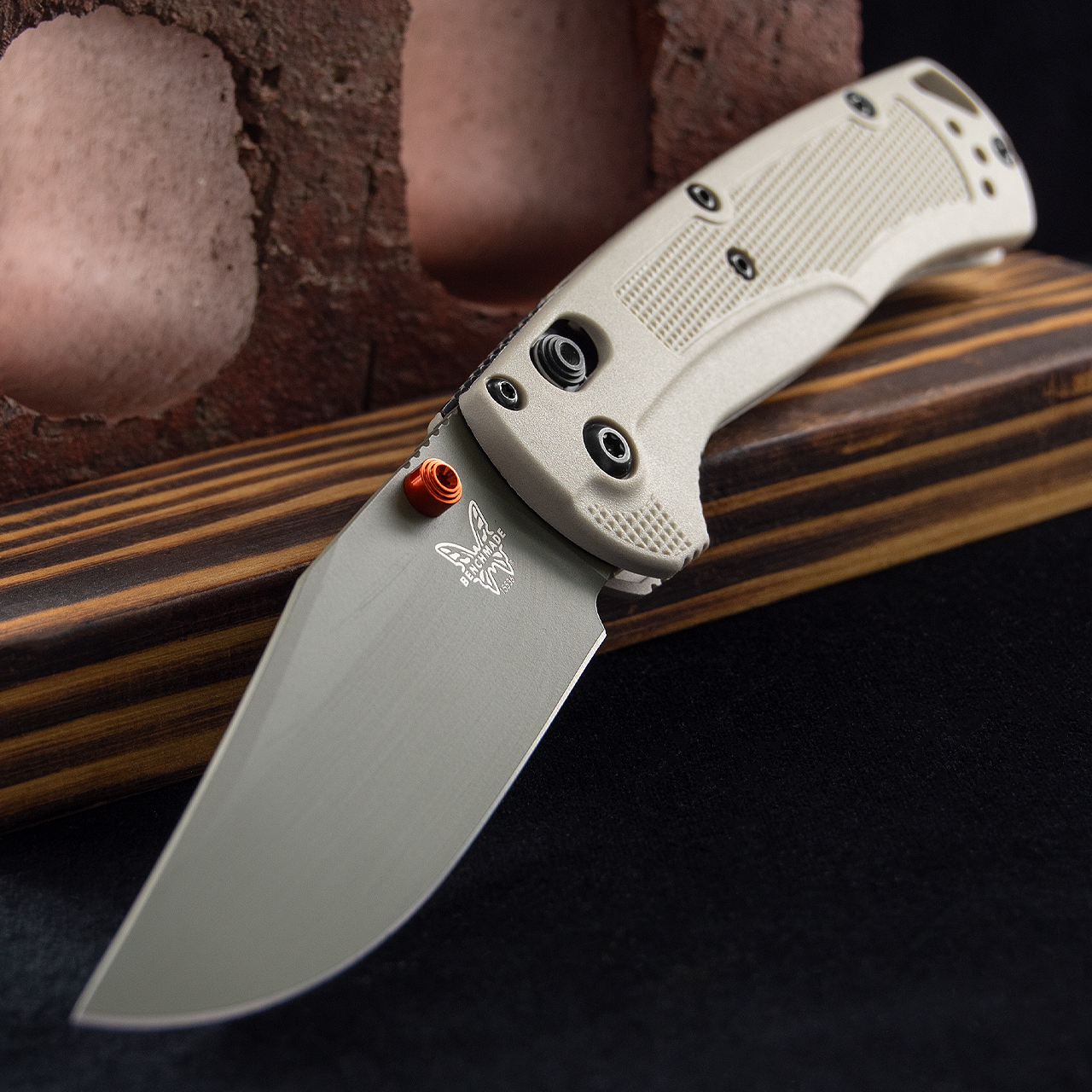 Benchmade 15536GN-01 Taggedout Tan Grivory Folding Knife