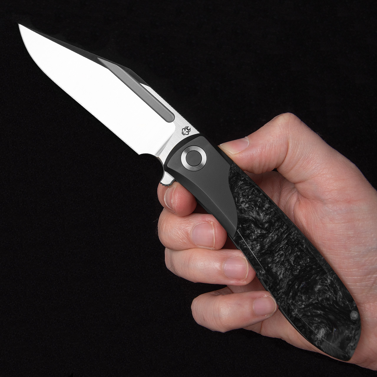 Jack Wolf Scuffle Kirinite Black Ice Folding Knife