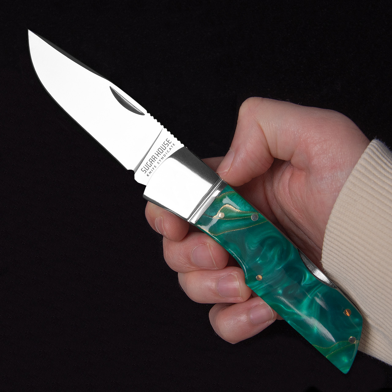 Sugar House Knife Syndicate The Jackrabbit Mint Cream Resin