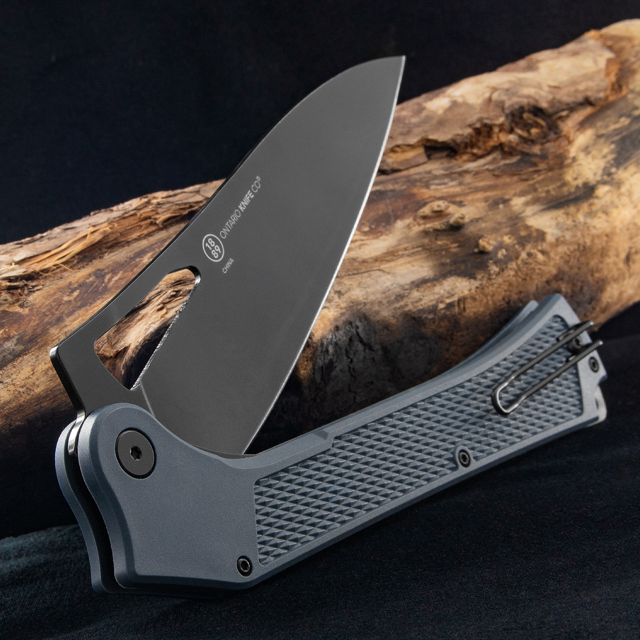 Ontario Camp Plus EDC Folding Knife Grey