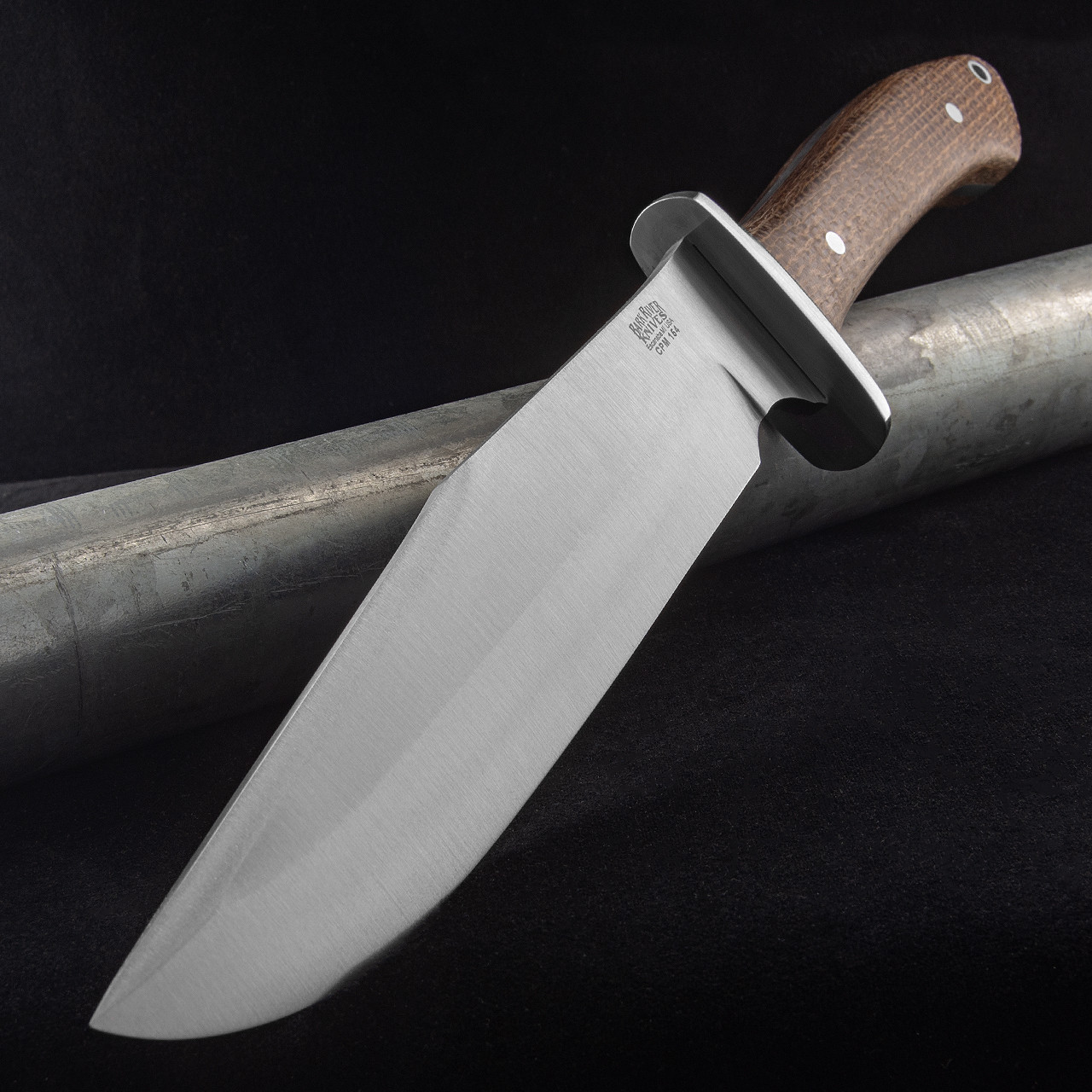 Bark River Highwayman IV Brown Micarta Fixed Blade