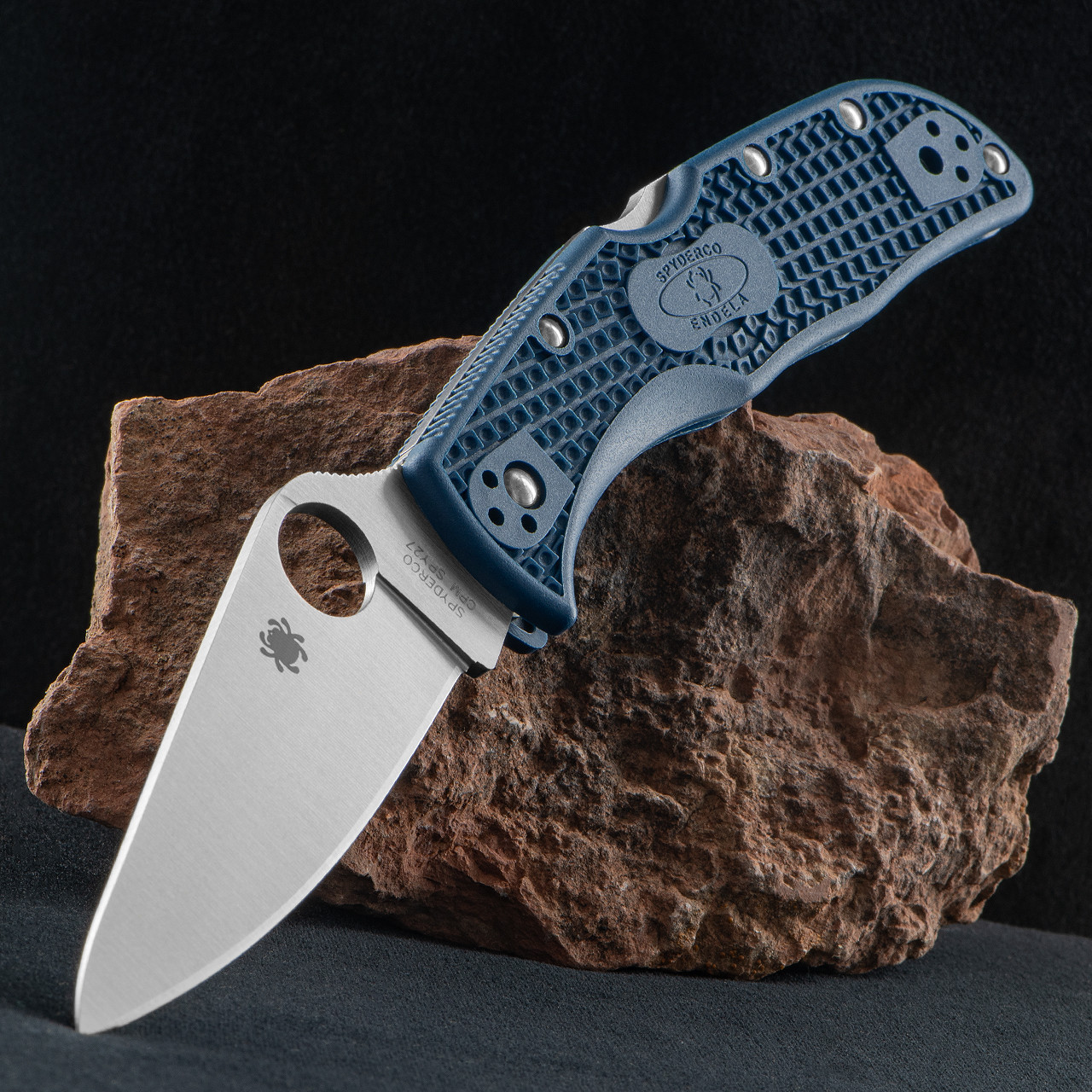 Spyderco Endela Cobalt Blue Lightweight Folding Knife