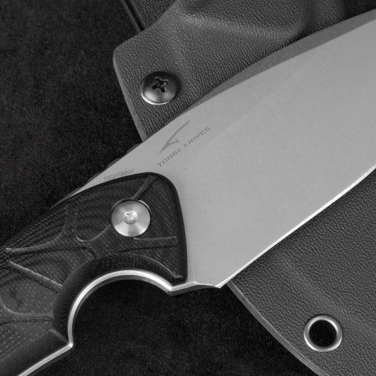 QSP Tiny Tot Black G10 Stonewashed Fixed Blade