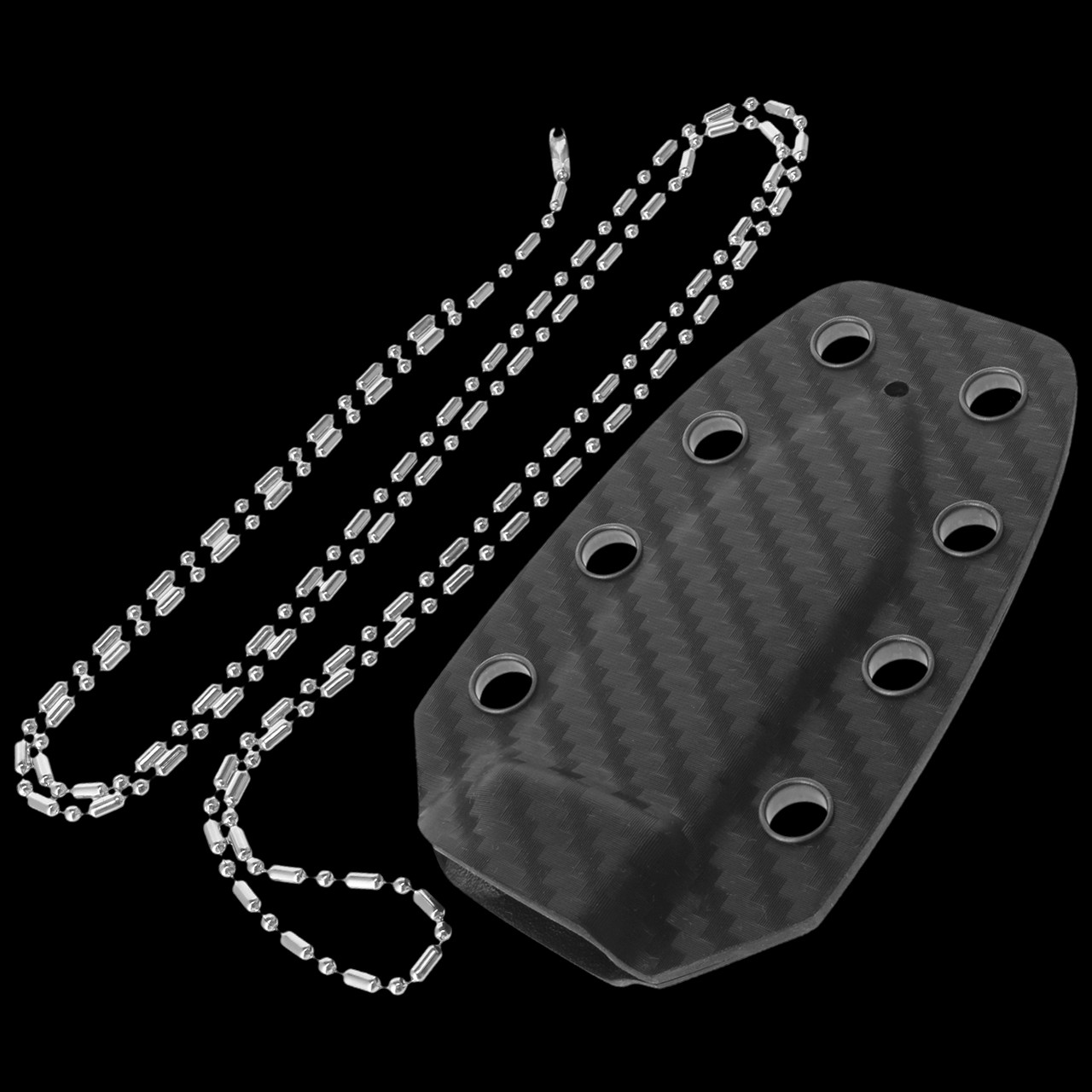 QSP Canary Green Glow-in-the-dark Carbon Fibre Damasteel Fixed Blade