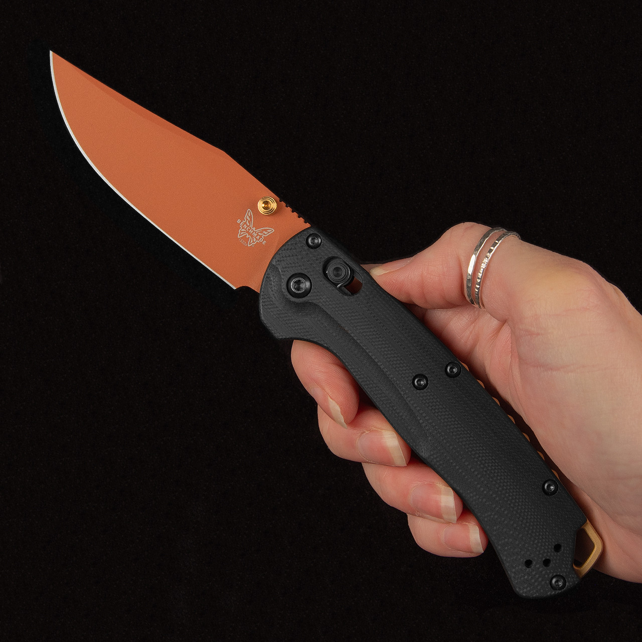 Benchmade Taggedout Copper Suede Limited Edition Folding Knife