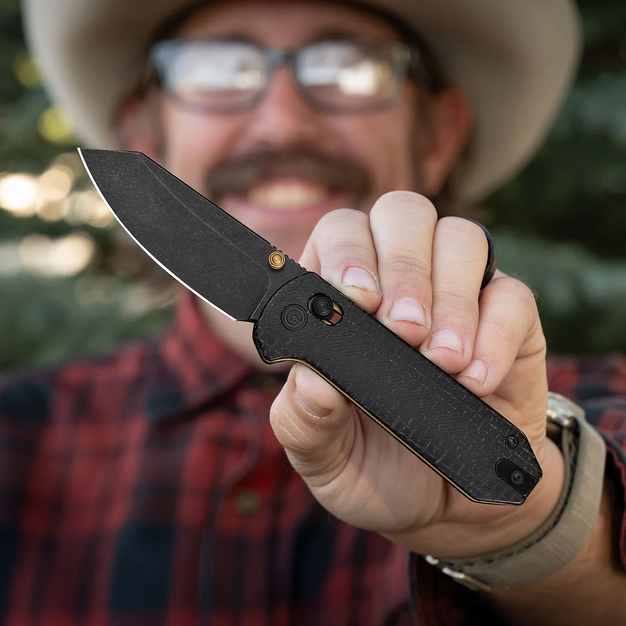 Civivi Yonder Burlap Micarta Blackwashed Folding Knife