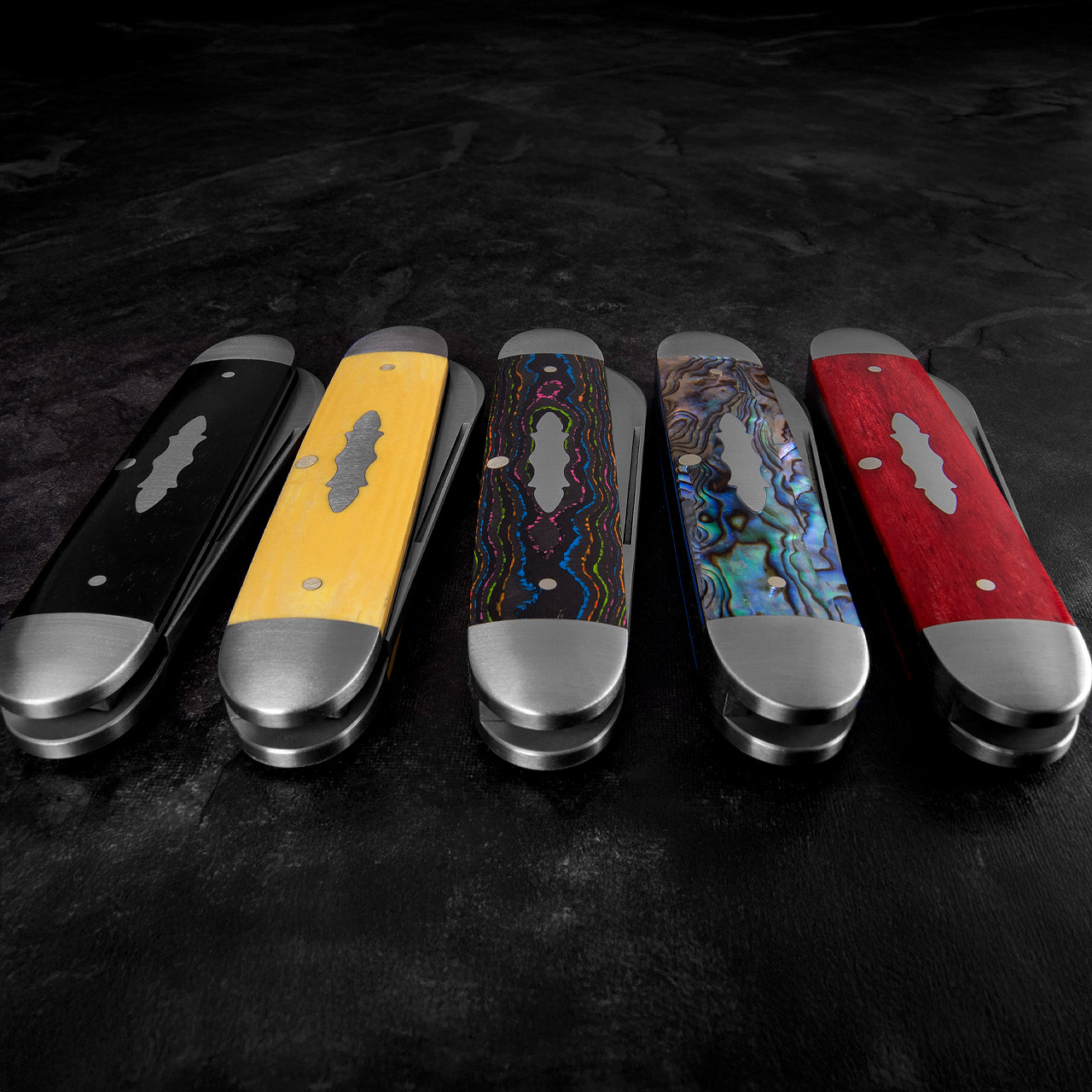 Jack Wolf Knives Equal End Abalone Folding Knife
