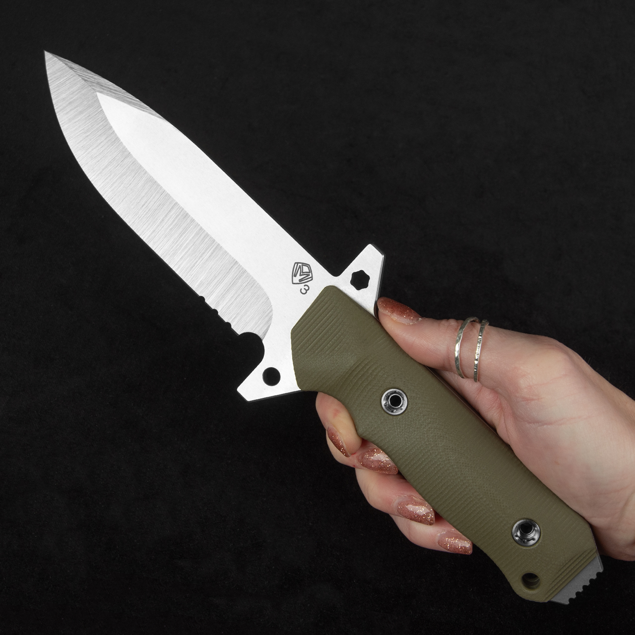 Medford AIO-2 Part Serrated G10 Fixed Blade
