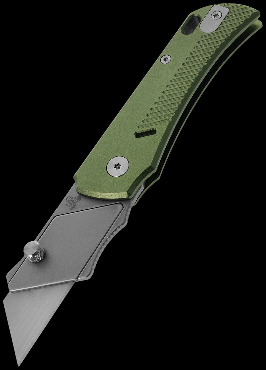 Twisted Pallas Aluminium Utility Knife OD Green