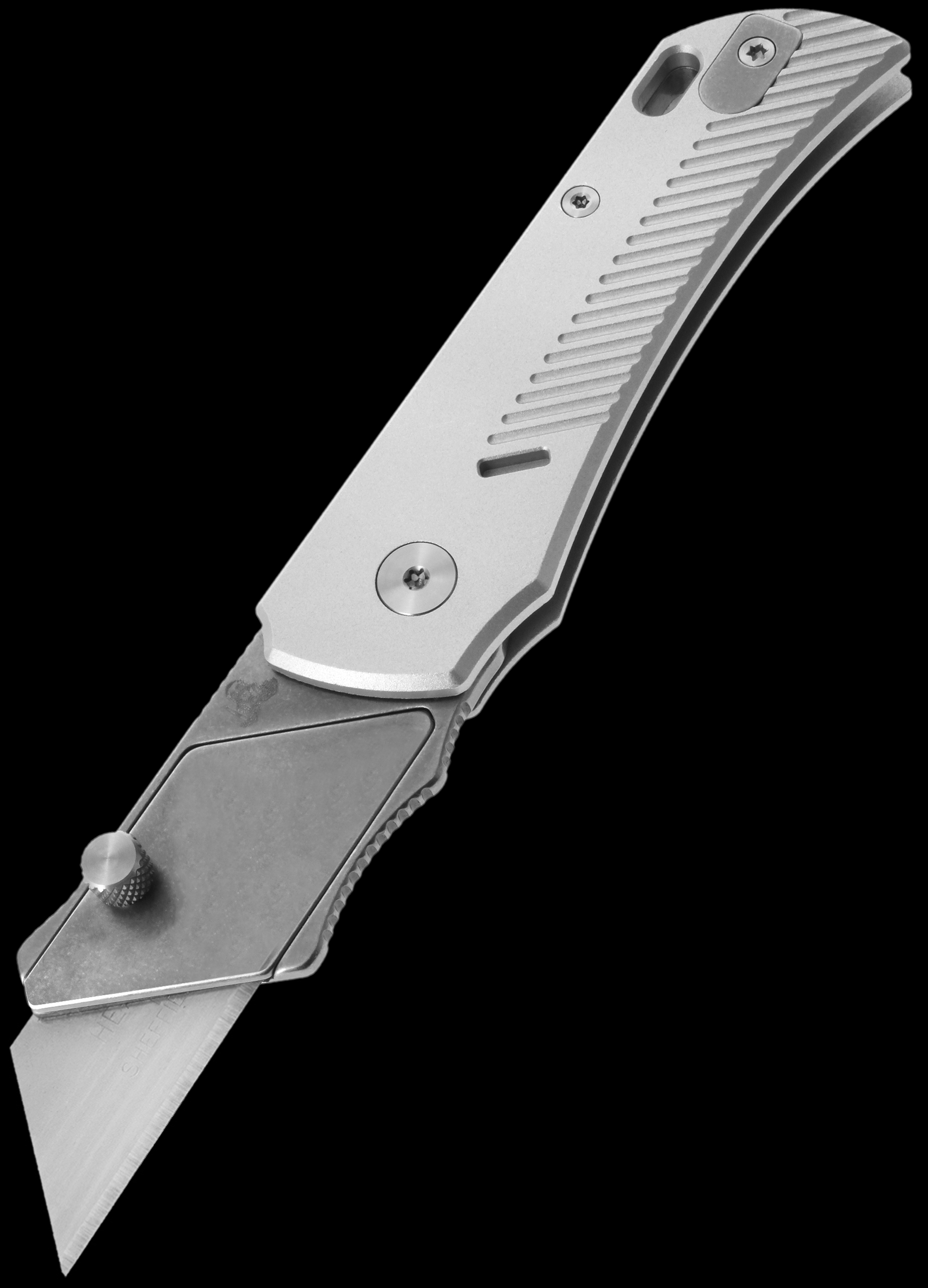 Twisted Pallas Aluminium Utility Knife Silver
