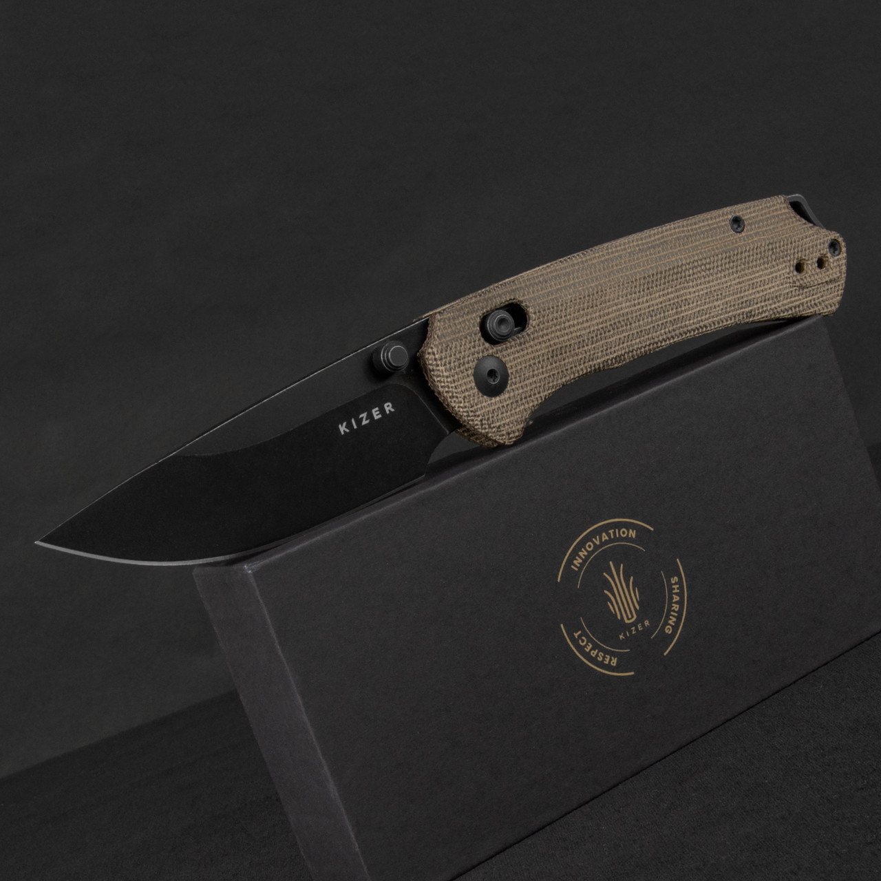 Kizer T1 CD Norplex UltreX Micarta Folding Knife