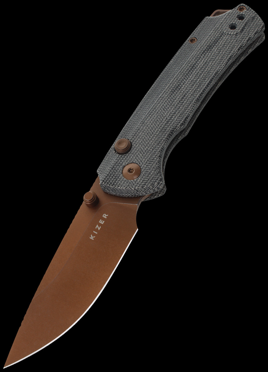 Kizer T1 BD Norplex UltreX Micarta Sunset PVD | Folding Pocket Knife