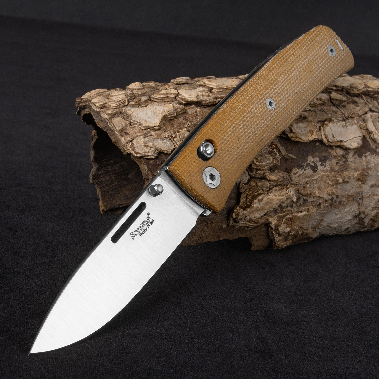 Lionsteel NiNi Natural Micarta Folding Knife