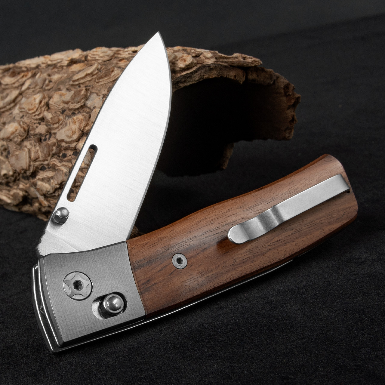 Lionsteel NiNi Santos Wood Folding Knife