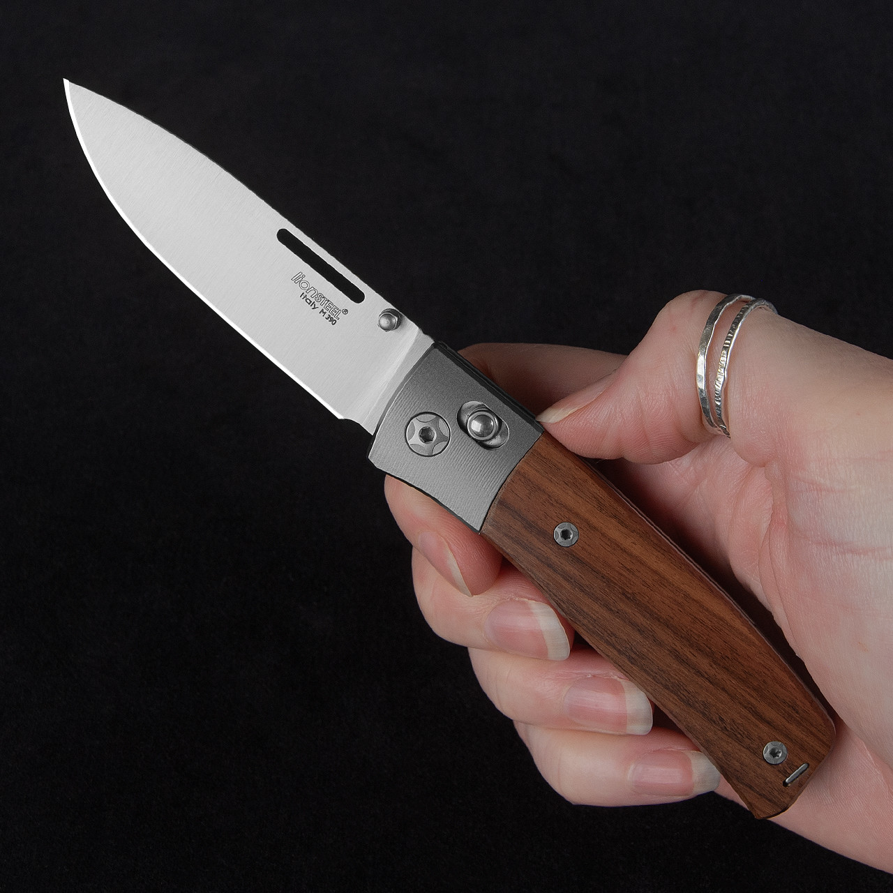 Lionsteel NiNi Santos Wood Folding Knife