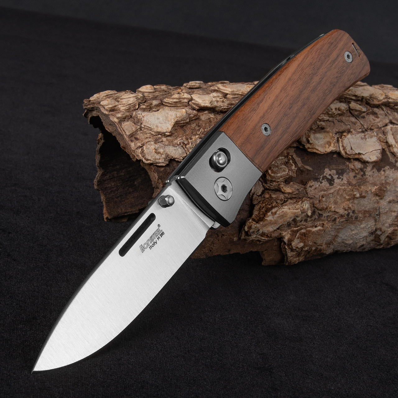 Lionsteel NiNi Santos Wood Folding Knife