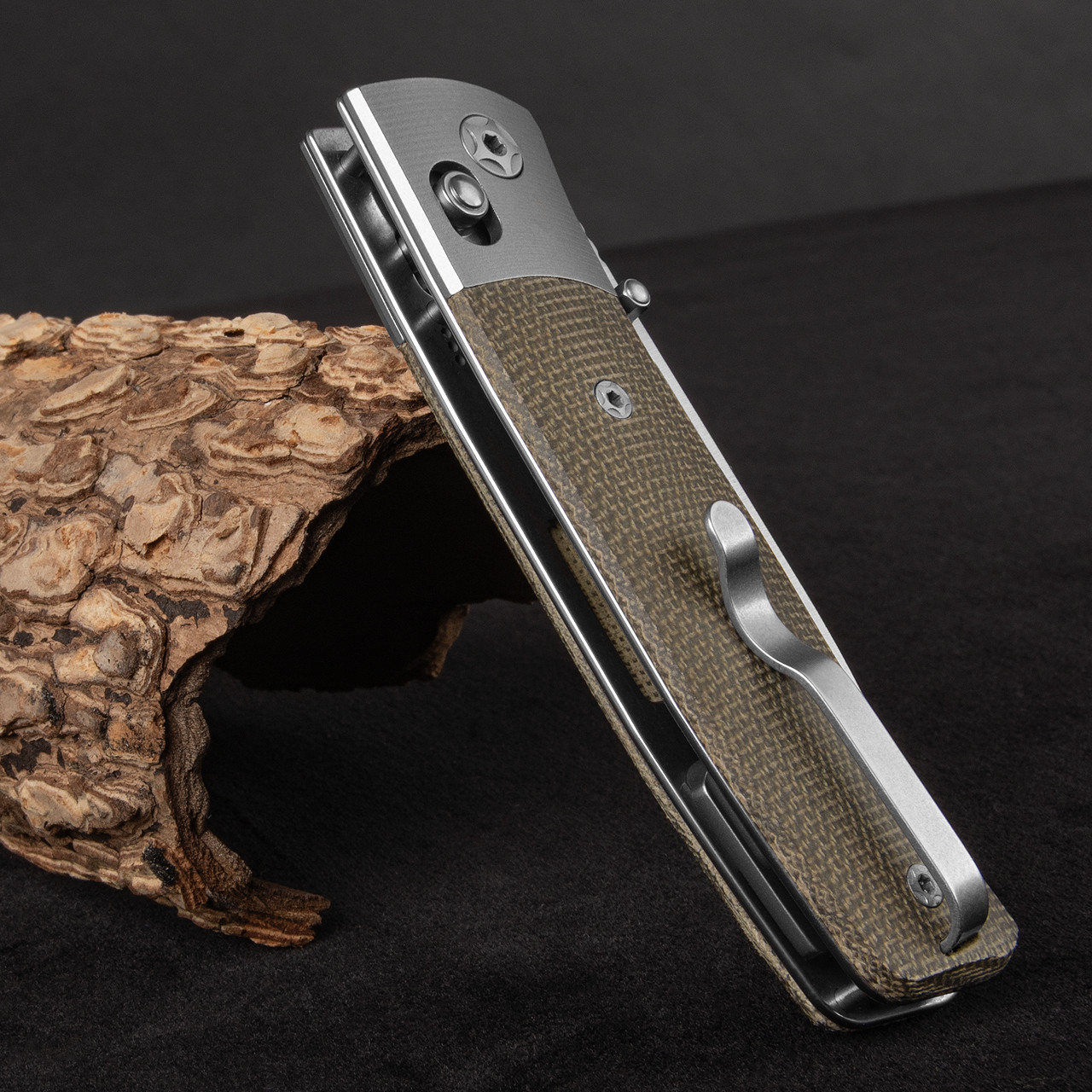 Lionsteel NiNi Green Micarta Folding Knife