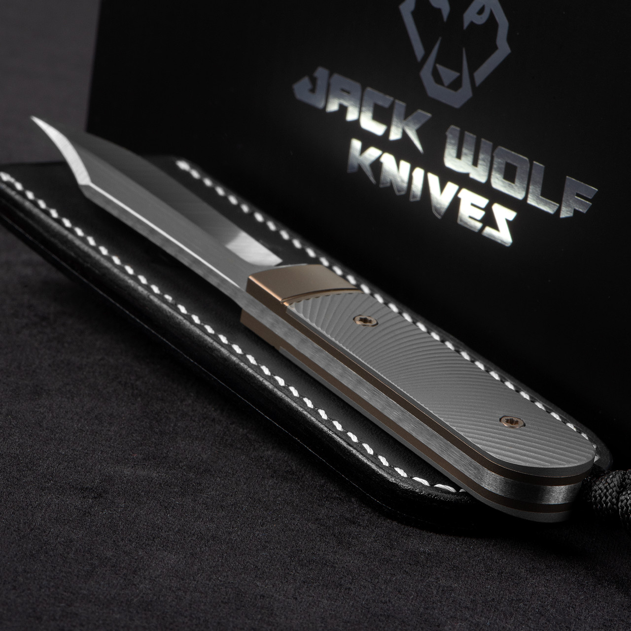 Jack Wolf Knives Backwoods FixEDC Titanium Starburst Fixed Blade