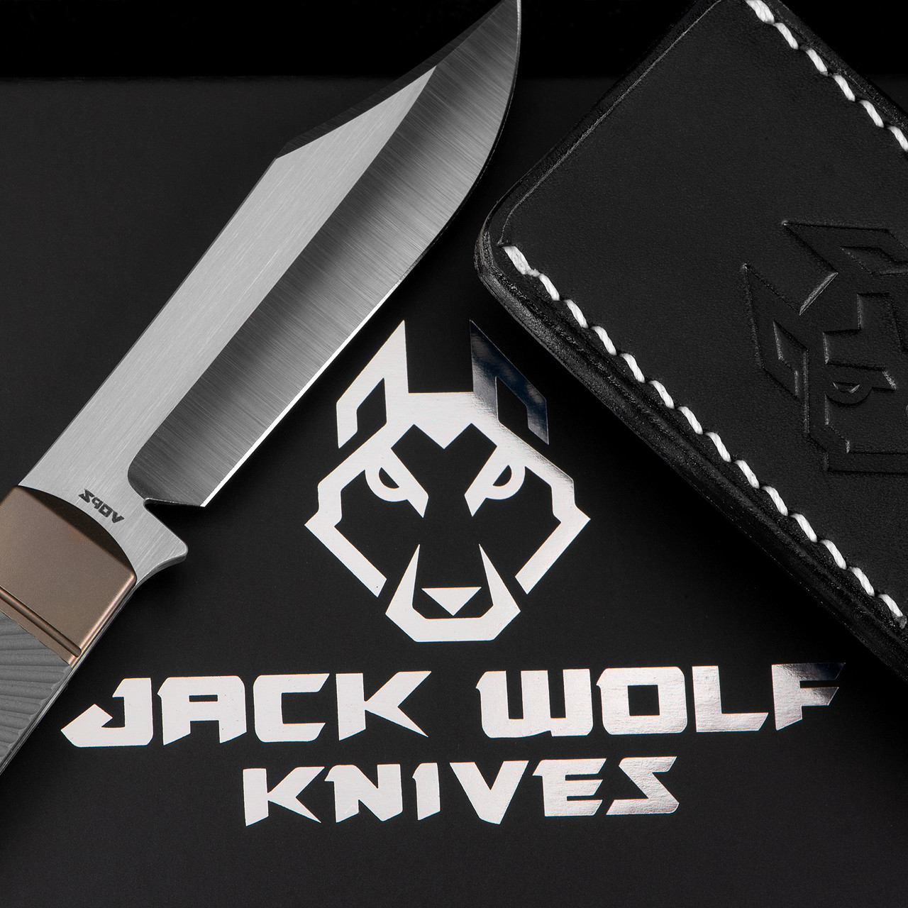 Jack Wolf Knives Backwoods FixEDC Titanium Starburst Fixed Blade