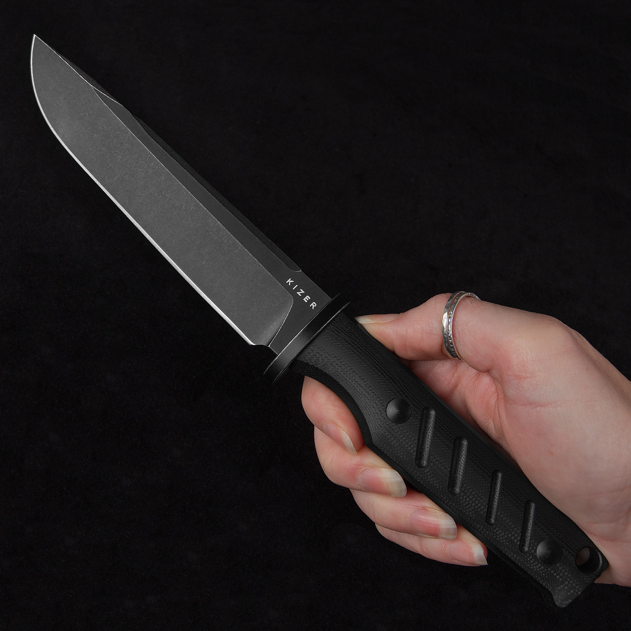 Kizer Camp 180 G10 Blackwashed Fixed Blade