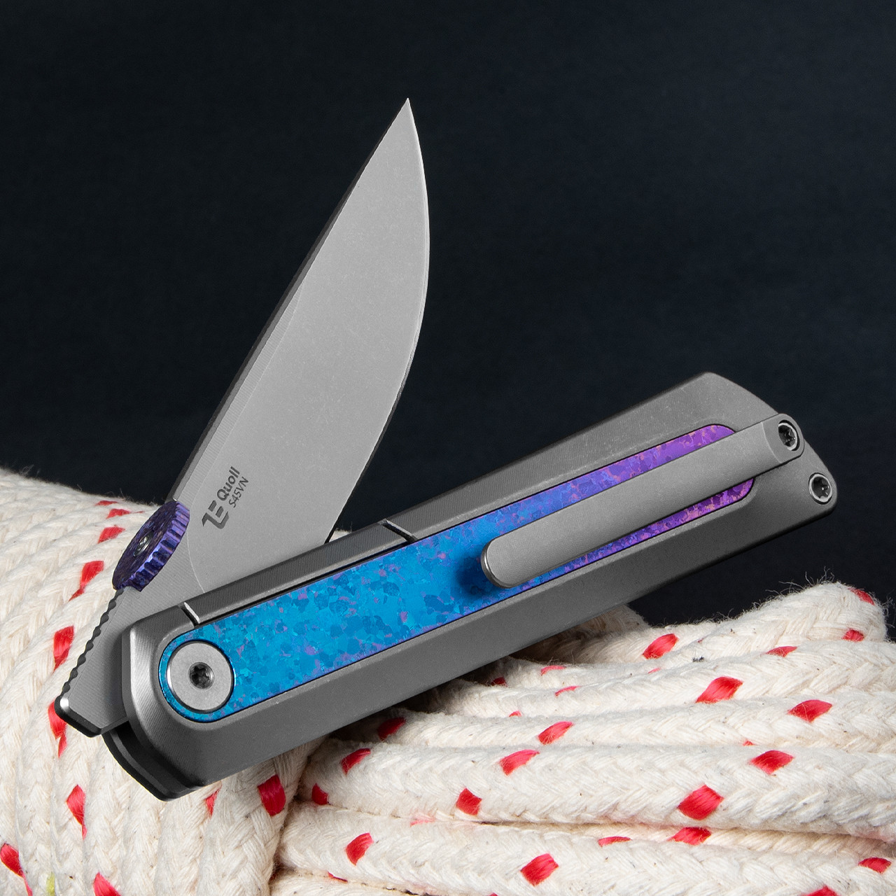 Kizer Quoll Crystallized Titanium Folding Knife