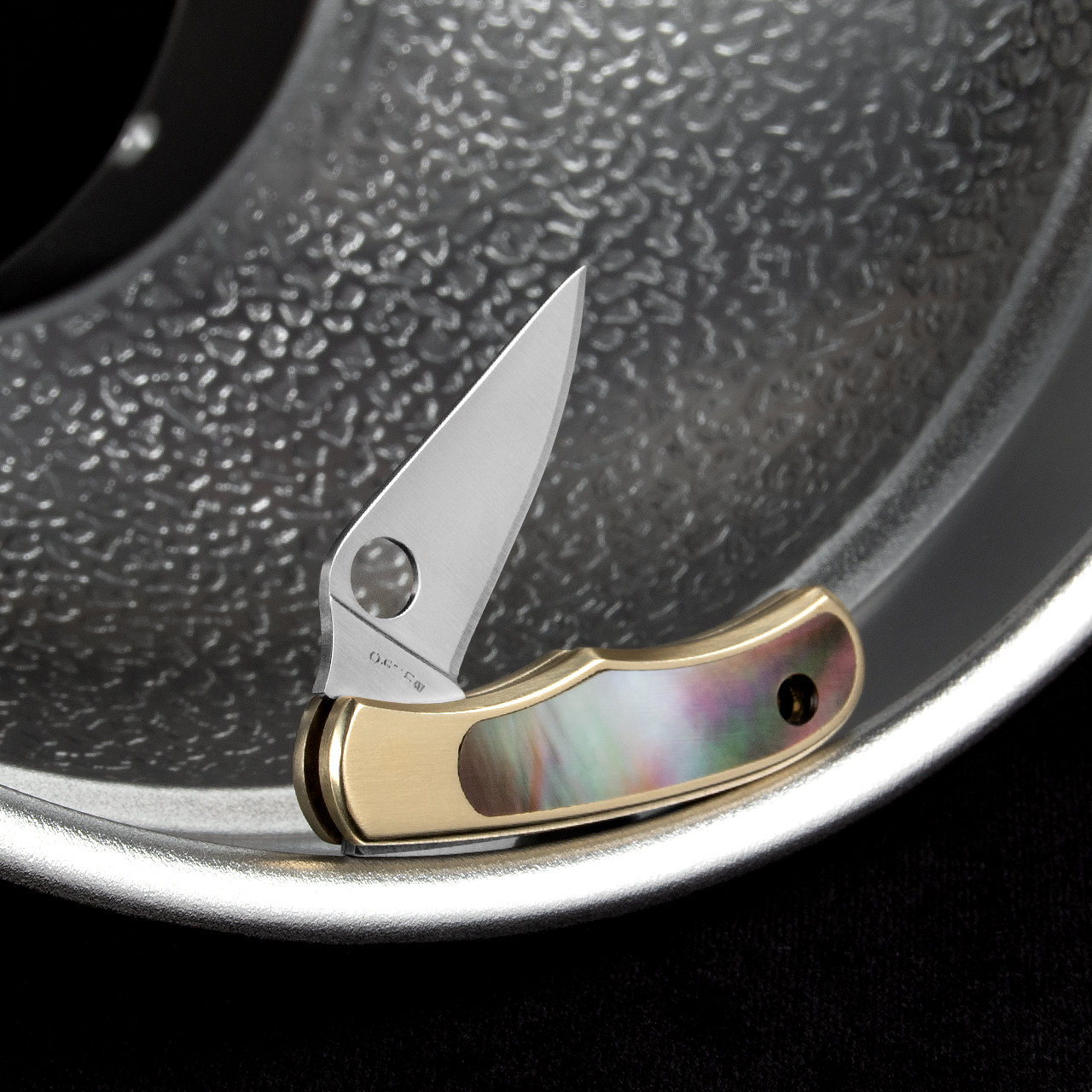 Spyderco Bug Nickel Silver Abalone Folding Knife